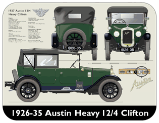 Austin Heavy 12/4 Clifton 1926-35 Place Mat, Medium